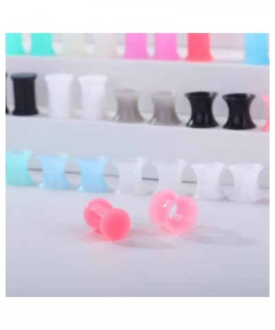 Oveta Ear Gauges for Ear Silicone Ear Plugs Soft Flexible Silicone Gauge Saddle Silicone Ear Plugs and Tunnels 6mm-20mm(16 Pa...