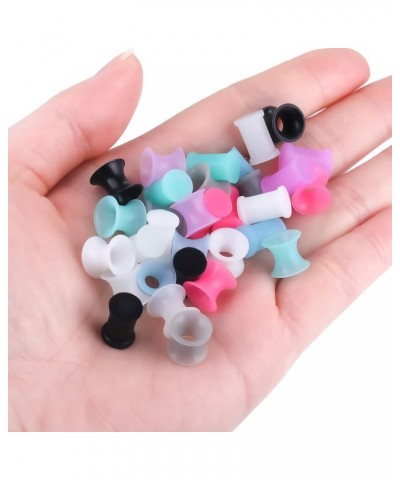 Oveta Ear Gauges for Ear Silicone Ear Plugs Soft Flexible Silicone Gauge Saddle Silicone Ear Plugs and Tunnels 6mm-20mm(16 Pa...