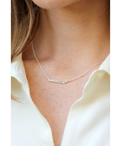 Sterling Silver Dipped Mother of the Groom Necklace with Crystal Accent Stone and Adjustable Chain $15.94 Necklaces