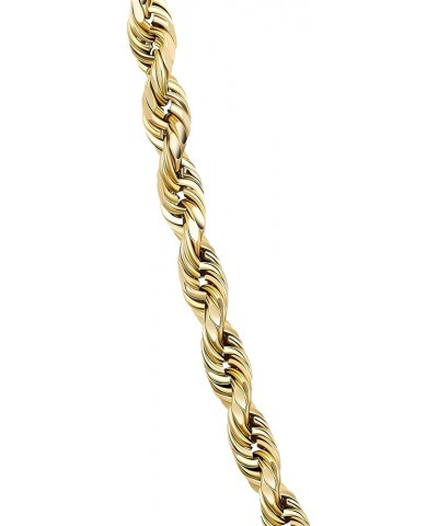 18K Yellow Gold 1.5MM, 1.8MM, 2MM, 2.5MM, 3MM, 4MM, or 5MM Diamond Cut Rope Chain Necklace Unisex Sizes 16"-30 3MM 8.0 Inches...