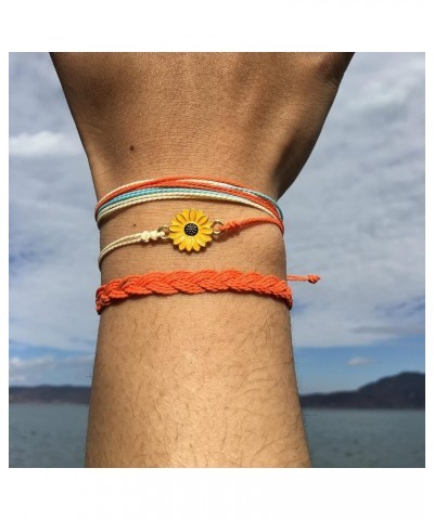 Bracelets for Teen Girl Cute Boho Bracelets for Women Sunflower Friendship Bracelet Adjustable Bracelets for Girls Surfer Bea...