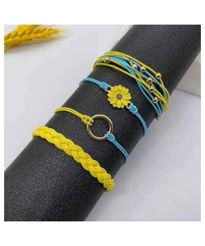 Bracelets for Teen Girl Cute Boho Bracelets for Women Sunflower Friendship Bracelet Adjustable Bracelets for Girls Surfer Bea...