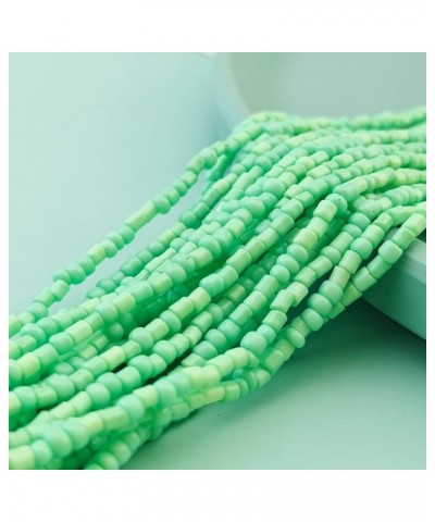 Long Multiple Row Handmade Beaded Statement 33" Necklace for Women with Gift Box green ash $11.39 Necklaces