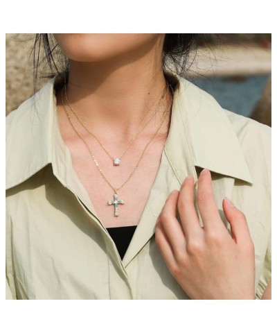 Cross Necklace for Women Gold Diamond Cross Necklaces for Women Girls Silver Cross Pendant Necklaces for Women Gold Necklace ...