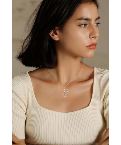 Cross Necklace for Women Gold Diamond Cross Necklaces for Women Girls Silver Cross Pendant Necklaces for Women Gold Necklace ...