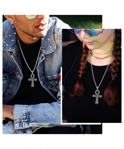 Men Stainless Steel Ankh Cross Necklace, Egyptian Jewelry-Send Gift Box Engrave-cross-stainless $10.19 Necklaces