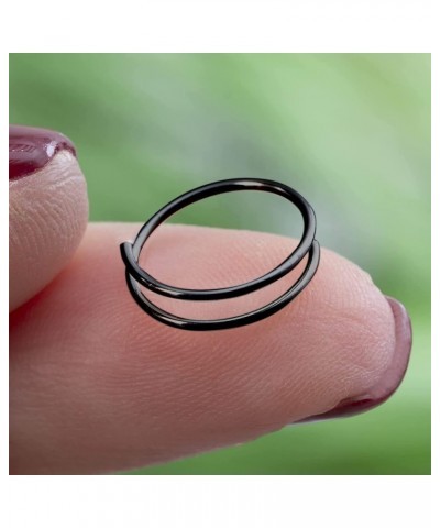 Spiral Nose Hoop for Ladies, Nose Ring for Women Double Nose Hoop Ring for Piercing Nose Hoop Stainless Steel One Size $3.63 ...