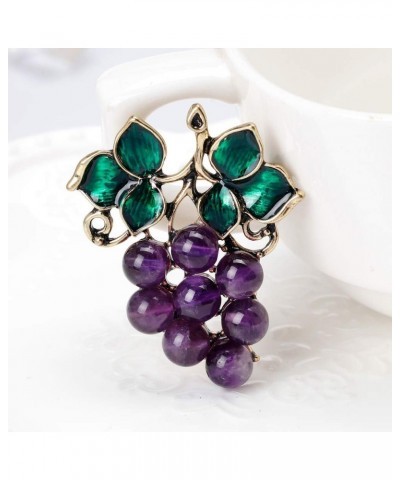 Fashion Grape Fruit Brooch Pins Women Breastpin Corsage Girls Jewelry Gift $5.69 Brooches & Pins