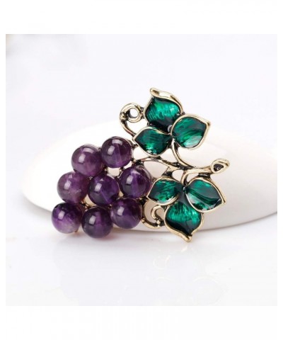 Fashion Grape Fruit Brooch Pins Women Breastpin Corsage Girls Jewelry Gift $5.69 Brooches & Pins