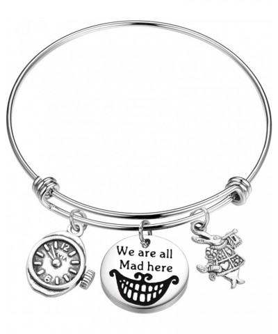 We're All Mad Here Bracelet Alice Movie Quotes Bracelet Inspired Bracelet Jewelry Gifts bracelet $11.39 Bracelets