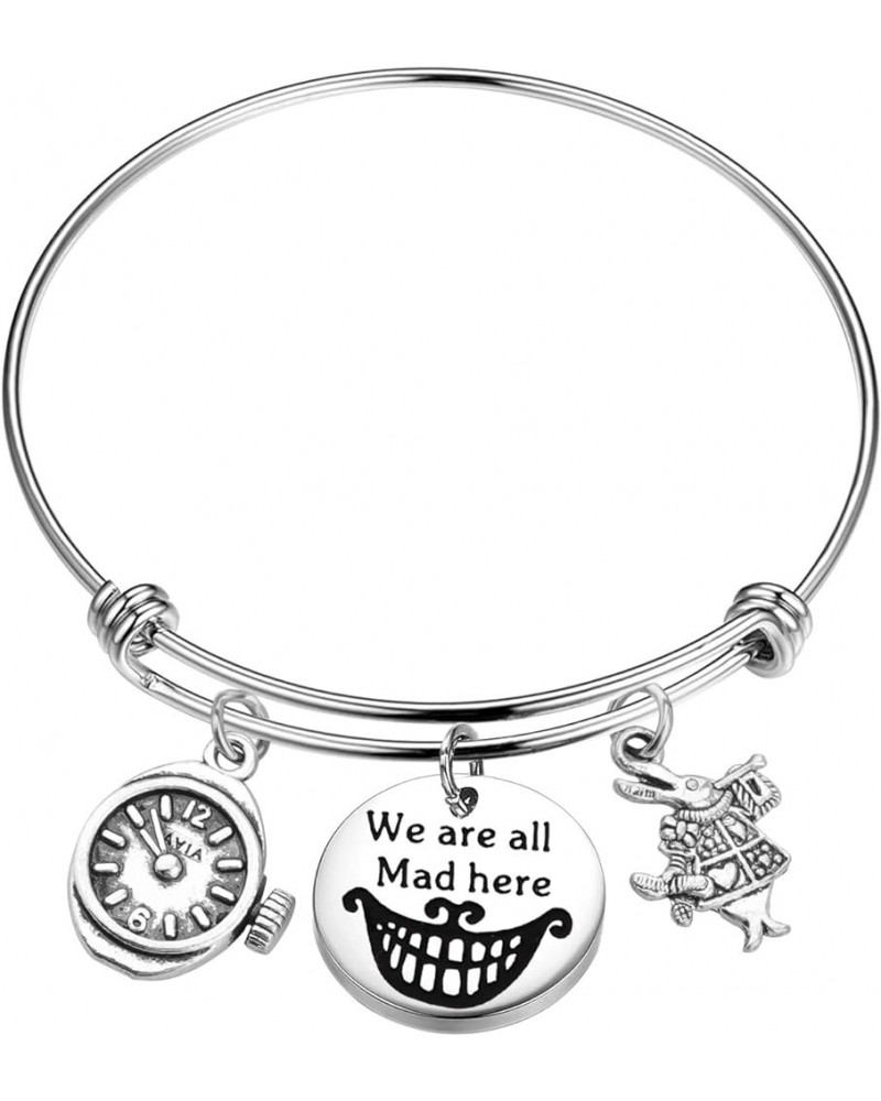 We're All Mad Here Bracelet Alice Movie Quotes Bracelet Inspired Bracelet Jewelry Gifts bracelet $11.39 Bracelets