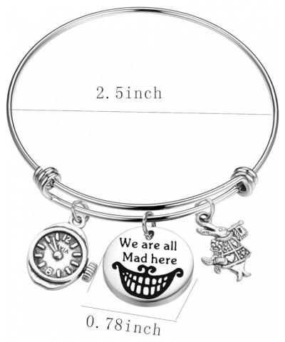 We're All Mad Here Bracelet Alice Movie Quotes Bracelet Inspired Bracelet Jewelry Gifts bracelet $11.39 Bracelets