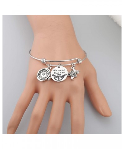 We're All Mad Here Bracelet Alice Movie Quotes Bracelet Inspired Bracelet Jewelry Gifts bracelet $11.39 Bracelets