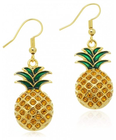 Goldtone Pineapple Earrings $10.78 Earrings