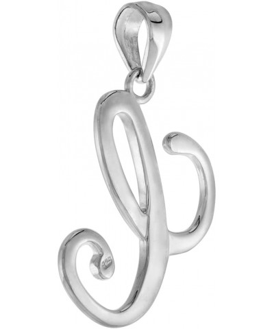 Small 3/4 inch Sterling Silver Script Initial C Pendant Necklace for Women Flawless High Polished 16-20 inch with 16 inch 0.8...