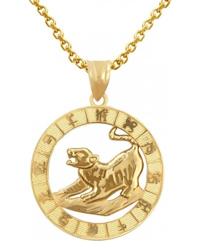 10K Yellow Gold Chinese Zodiac Pendant Necklace Tiger 18.0 Inches $105.59 Necklaces