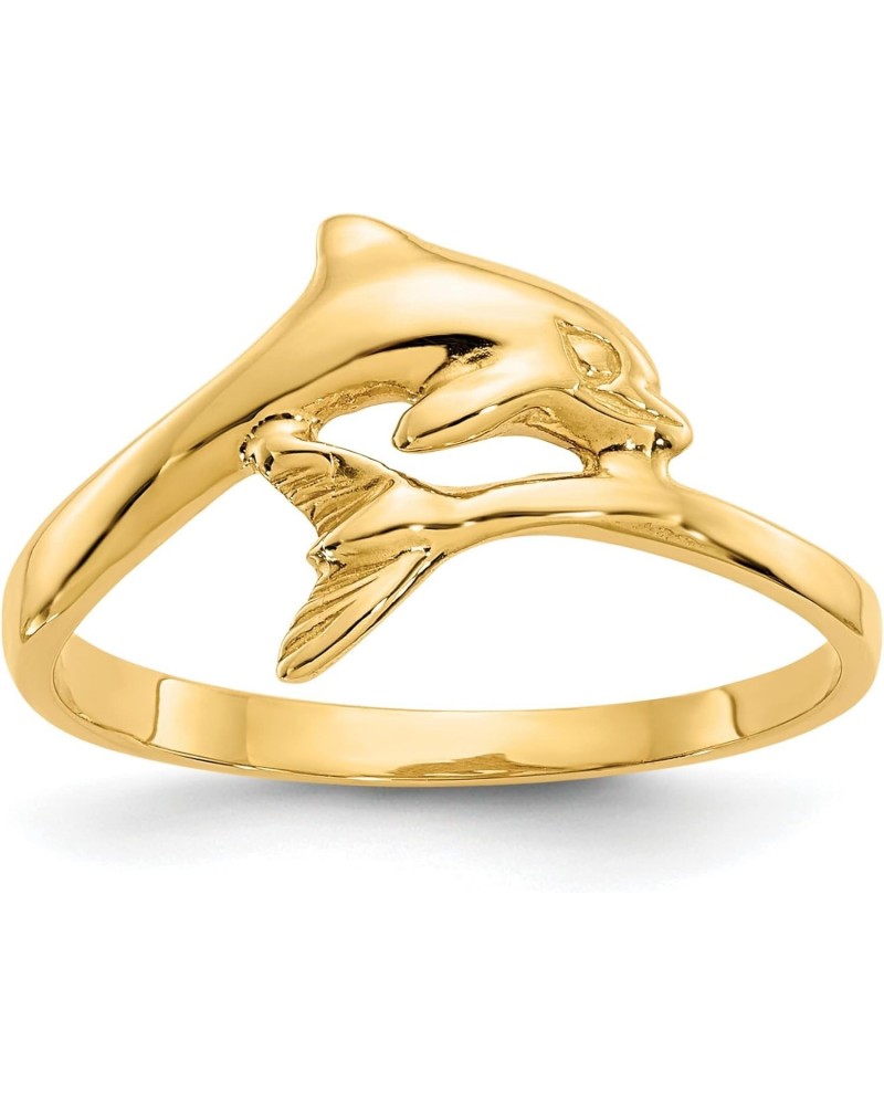 10k Yellow Gold Dolphin Ring Size 6 $67.68 Rings