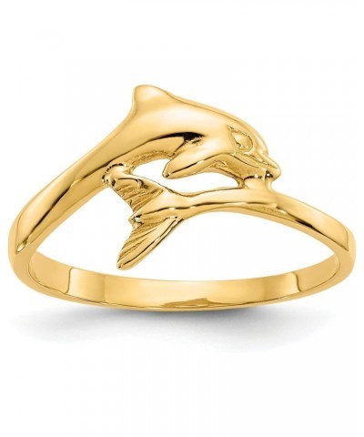 10k Yellow Gold Dolphin Ring Size 6 $67.68 Rings