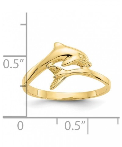 10k Yellow Gold Dolphin Ring Size 6 $67.68 Rings