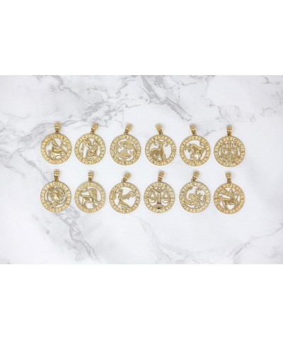 14k Yellow Gold Zodiac Pendant Necklace 18.0 Inches Aquarius $92.39 Necklaces