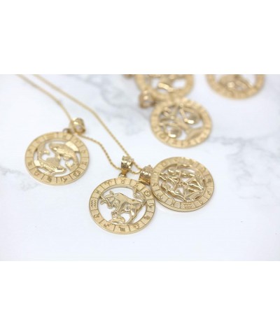 14k Yellow Gold Zodiac Pendant Necklace 18.0 Inches Aquarius $92.39 Necklaces