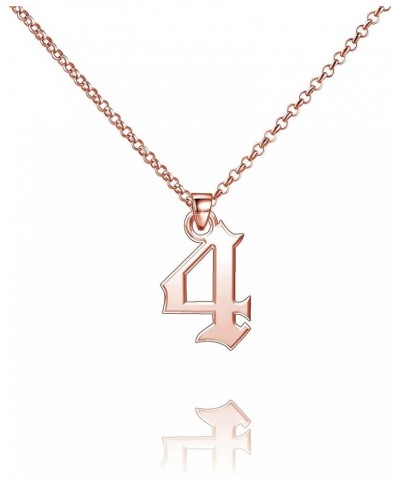 Lucky Number Necklace Personalized 925 Sterling Silver Customized Pendant for Men Women 4 Gold(0.7inch) $16.37 Necklaces