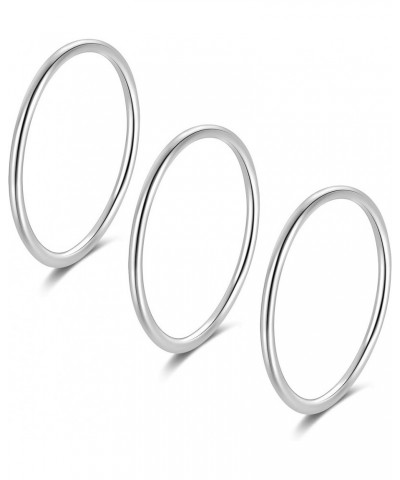 925 Sterling Silver Knuckle Rings for Women Minimalist Thin Stacking Rings Set 3PCS Midi Pinky Ring Size 2.5-8.5 5 SET 3 $11....