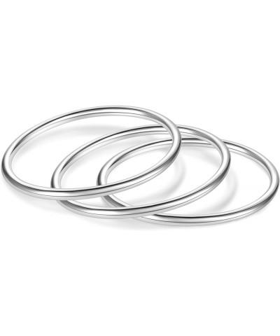 925 Sterling Silver Knuckle Rings for Women Minimalist Thin Stacking Rings Set 3PCS Midi Pinky Ring Size 2.5-8.5 5 SET 3 $11....