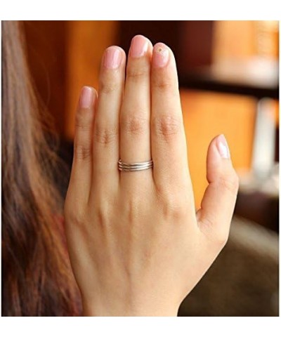 925 Sterling Silver Knuckle Rings for Women Minimalist Thin Stacking Rings Set 3PCS Midi Pinky Ring Size 2.5-8.5 5 SET 3 $11....