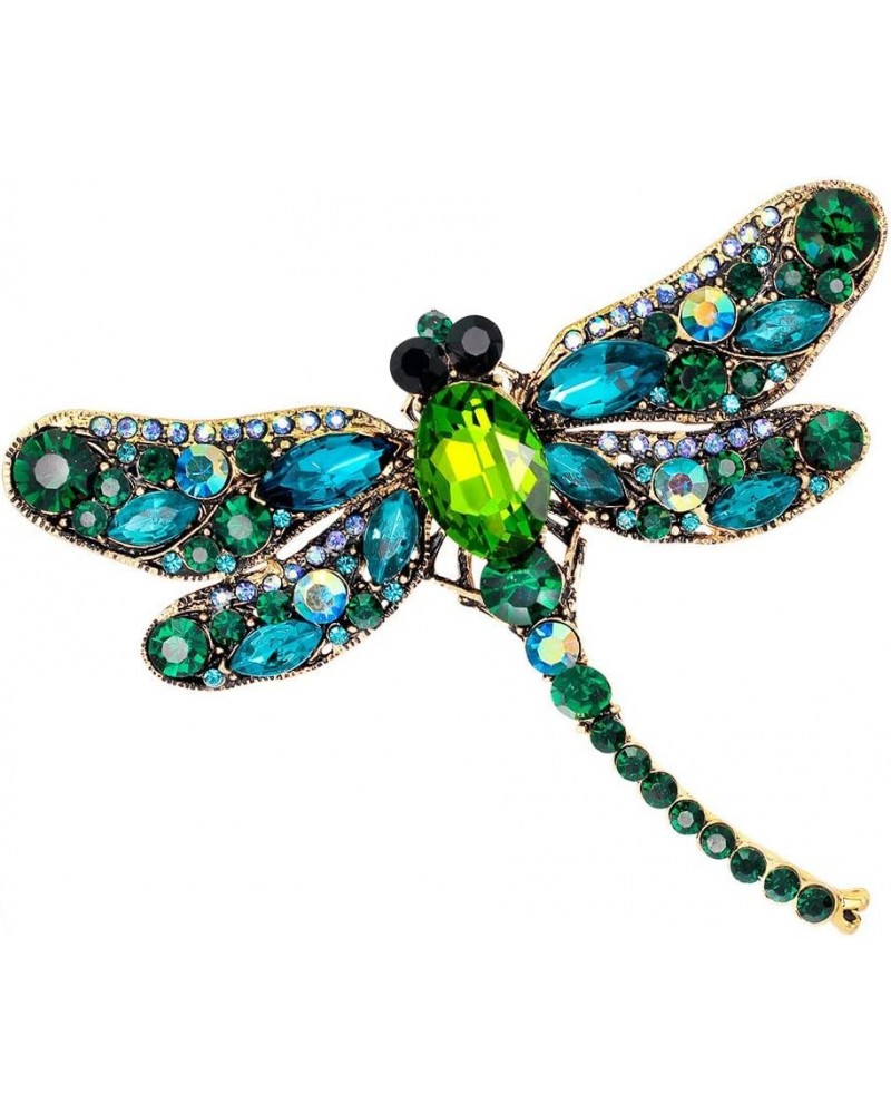 Exaggerate Dragonfly Brooch Pin Vintage Rhinestone Dragonfly Butterfly Pin Women Girls Crystal Dragonfly Safty Pin Charm Clot...