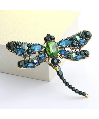 Exaggerate Dragonfly Brooch Pin Vintage Rhinestone Dragonfly Butterfly Pin Women Girls Crystal Dragonfly Safty Pin Charm Clot...