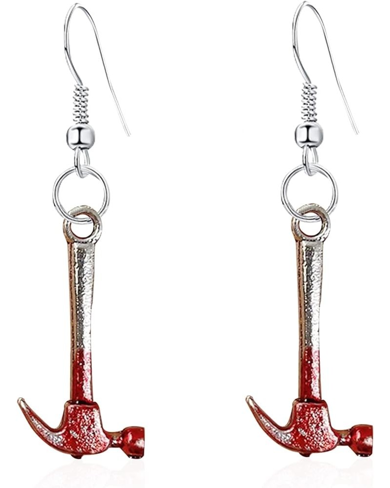 Cool Halloween Horror Bloody Printed Axe Earrings Gothic Knife Scissors Drop Dangle Earring Knife Earring for Women Girl Hip ...