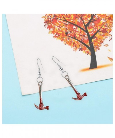 Cool Halloween Horror Bloody Printed Axe Earrings Gothic Knife Scissors Drop Dangle Earring Knife Earring for Women Girl Hip ...