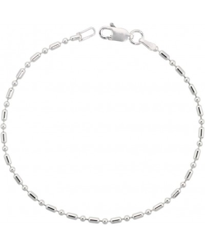 Sterling Silver Dot Dash Pallini Bead Ball Chain 1.8mm Nickel free Italy, sizes 7-30 inch 22.0 Inches $10.91 Bracelets