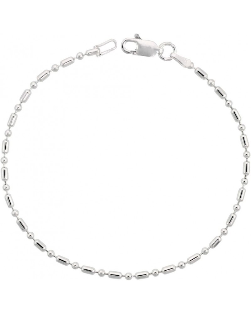 Sterling Silver Dot Dash Pallini Bead Ball Chain 1.8mm Nickel free Italy, sizes 7-30 inch 22.0 Inches $10.91 Bracelets