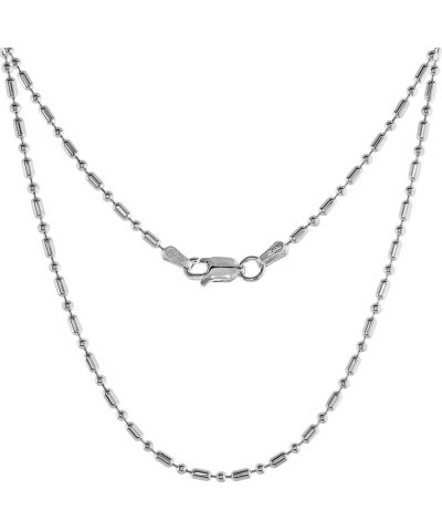 Sterling Silver Dot Dash Pallini Bead Ball Chain 1.8mm Nickel free Italy, sizes 7-30 inch 22.0 Inches $10.91 Bracelets