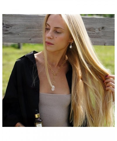 18K Gold Oval Dainty Layered/Satellite/Paperclip Chain Necklace for Women. 4. Baroque pearl $9.17 Necklaces