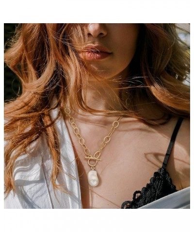 18K Gold Oval Dainty Layered/Satellite/Paperclip Chain Necklace for Women. 4. Baroque pearl $9.17 Necklaces