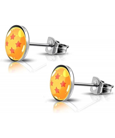 316L Surgical Stainless Steel Anime Earring Round Circle Button Stud Post Earrings 10MM silver $6.62 Earrings