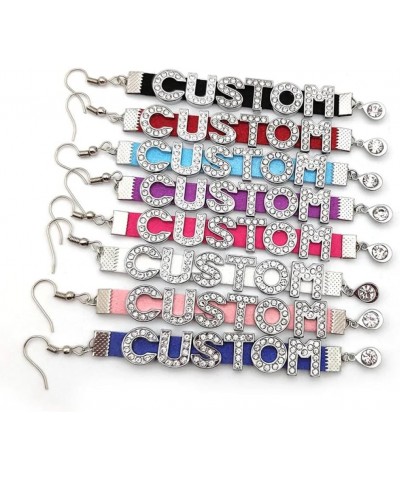 Sexy Personalized Custom Earrings For Women Girls Rhinestone Customized Name Letters Hotwife Drop Earrings Fashion Jewelry Gi...