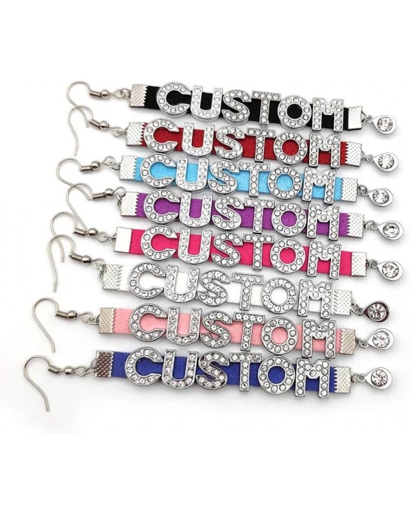 Sexy Personalized Custom Earrings For Women Girls Rhinestone Customized Name Letters Hotwife Drop Earrings Fashion Jewelry Gi...