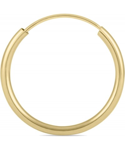 10MM - 80MM Endless Hoop Earring 14k Yellow Gold 16mm $29.44 Earrings