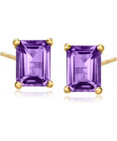 2.60 ct. t.w. Amethyst Stud Earrings in 18kt Gold Over Sterling $47.00 Earrings