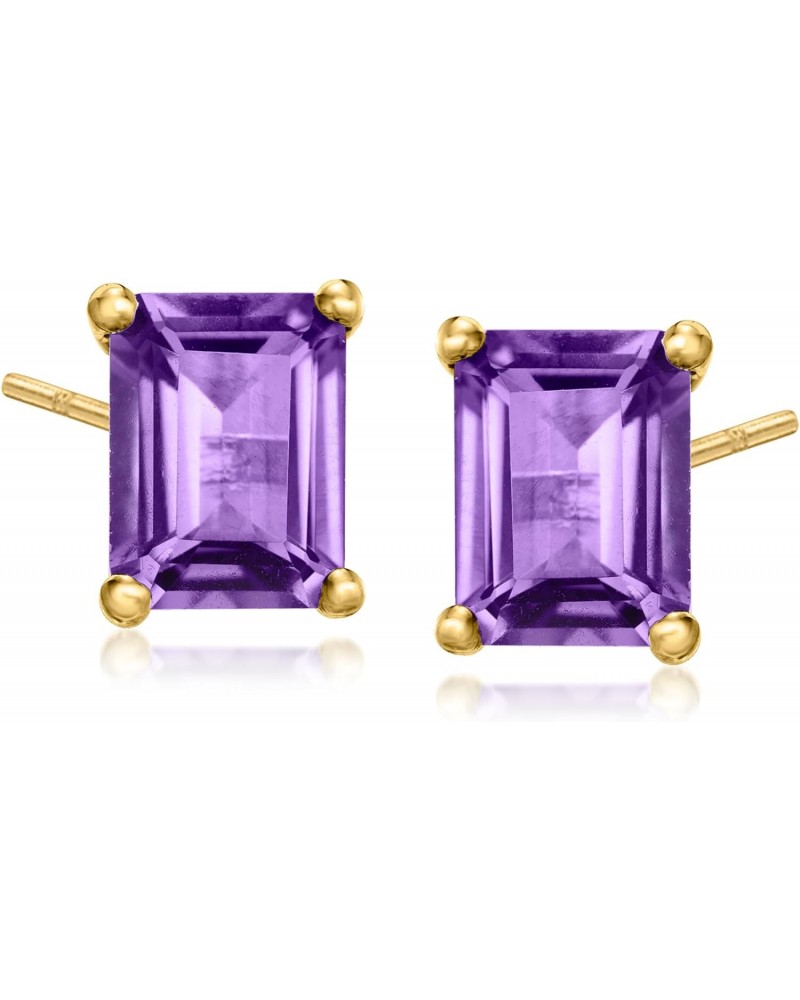 2.60 ct. t.w. Amethyst Stud Earrings in 18kt Gold Over Sterling $47.00 Earrings