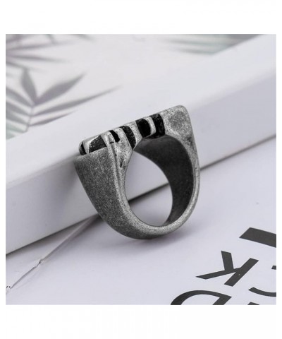 Stainless Steel Cool Statement Signet Ring Fuck Off Middle Finger Hip Hop Punk Biker Rings for Men Women Ancient Silver $8.92...