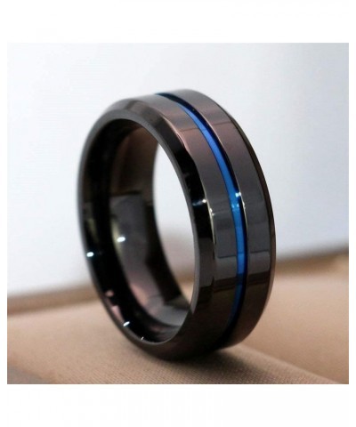 His and Hers Wedding Ring Sets Couples Rings Women 10K Black Gold Filled Blue Cz Wedding Engagement Ring Bridal Sets Men's St...