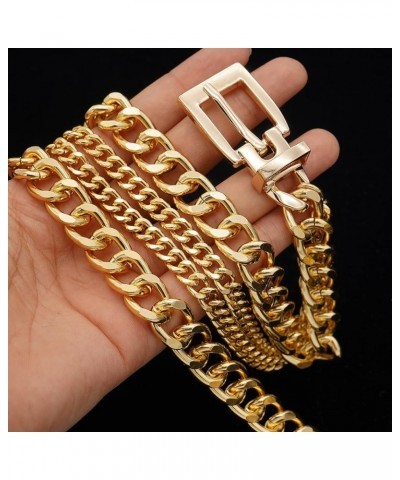 Chain Belt for Women Girls Gold Metal Waist Chain Multilayer Chunky Chain Belts for Dress Gold S: 90CM/35.4IN $9.87 Body Jewelry