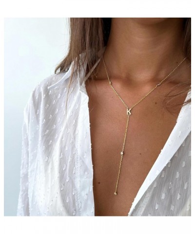 Long Initial Necklaces for Women - Dainty 16K Gold Plated Teen Girl Gifts Letter Initial Necklaces for Women Teen Girls Gold ...