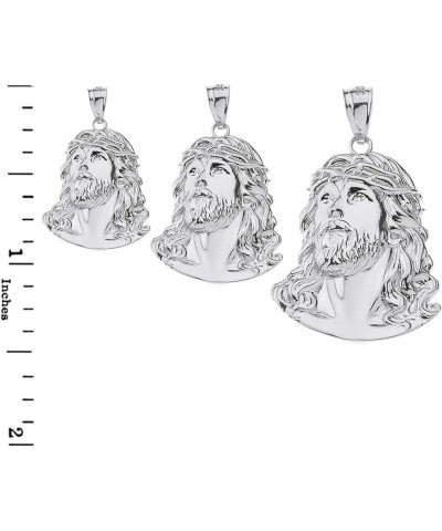 Fashion 925 Sterling Silver Face of Christ, Jesus Pendant Necklace, 1.46 Sterling Silver 16.0 Inches $20.25 Necklaces