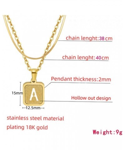 Surgical Steel 18K Gold Plating Initial Letter Pendant for Girls/Layering Choker Alphabet Pendant Necklaces for Women Gold-G ...